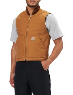 PRICES MAY VARY. 100% Cotton, 100% Nylon, 100% Polyester *12-ounce, firm-hand, 100% ring-spun cotton duck *arctic-weight polyester insulation Machine wash cold - like colors Carhartt Vest, Mens Sherpa, Carhartt Jacket, Vest Designs, Outerwear Vest, Suit Vest, Carhartt Mens, Mens Big And Tall, Big & Tall