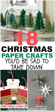 18 DIY Christmas crafts for adults that are all DIY paper crafts. Easy paper crafts are a fun and inexpensive way to add homey Christmas decorations to your home. #christmas #christmascrafts #papercrafts #paper #diy #diycrafts #easycrafts #easydiy #trees #garlands #snowflakes #ornaments.#DIYCraftingFun #DIYHomeDecorInspo #DIYGiftIdeas Diy Christmas Paper, Christmas Paper Craft, Arts And Crafts For Teens, Paper Christmas Decorations, Diy Crafts For Adults, Crafts For Adults, Christmas Paper Crafts, Crafts Easy