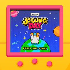 an old school video game with the title happy jesung day