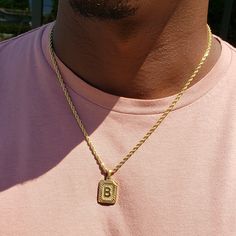 Our Vintage Initial Necklace is the perfect piece to add to any outfit! Customize it with your initial or someone else's. MATERIAL: 18k gold, stainless steel ✔ Non Tarnish ✔ Handmade ✔ Hypoallergenic ✔ Water Resistant LENGTH: ﻿20 inches unless otherwise specified Mens Jewelry Necklace Gold, Men Initial Necklace, Mens Initial Necklace, Men’s Gold Necklace, Men’s Gold Jewelry, Named Necklaces, Men Gold Necklace, Mens Gold Necklace, Name Necklace For Men