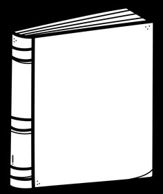 a black and white drawing of a book with two books on it's cover