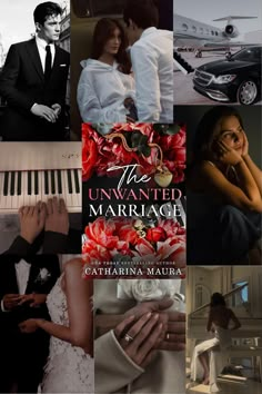 a collage of photos with the words, the unwanted marriage