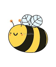 a cartoon bee with a happy face