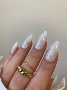 It can be anything, as long as it's holiday-themed! Christmas Nails Simple Classy, Christmas Nails Simple, Milky White Nails, Winter Nail Art Designs, Milky Nails, White Nail Designs, Nails Simple, Winter Nail Art, Winter Nail