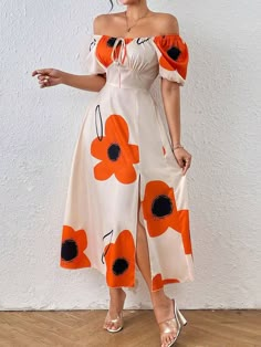 Shein Midi Dress, Side Split Maxi Dress, High Split Dress, Side Split Dress, Split Maxi Dress, Mini Robes, Split Dress, Women Maxi, Spring Summer Dress