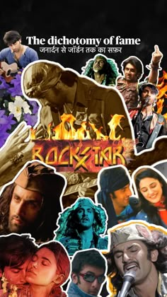 the poster for black star shows many different actors and their roles, including one man with a microphone