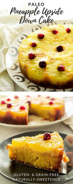 a pineapple upside down cake on a plate