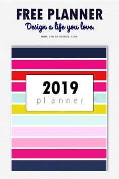 a planner with the text free planner design a life you love