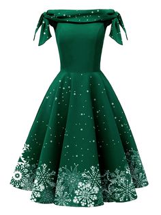 Dark Green Winter Dress, Fancy Christmas Dress, Green Christmas Dresses, 1950s Christmas Dress, Christmas Party Dress Ideas, Christmas Dresses Women, Christmas Dress For Teens, Christmas Dress Green, Grinch Dress