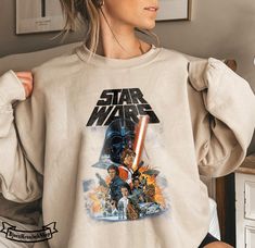 Retro Star Wars Sweatshirt, Starwars Hoodie, Empire Strikes Back Hoodie, Galaxy's Edge Sweatshirt, Disney Sweatshirt, Retro Darth Vader - Etsy Retro Star Wars, Star Wars Hoodie, Disney Sweatshirt, Star Wars Sweatshirt, Disney Outfit, Empire Strikes Back, Galaxy's Edge, Star Wars Merchandise, Disney Sweatshirts