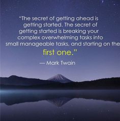 a quote from mark twain about getting started