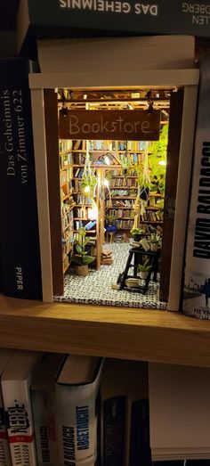 Booknook Book Diorama, Mini Library, Nook Ideas, Miniature Book, Book Room