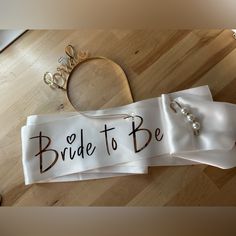 Worn Once, Like Brand New White Sash With Gold Lettering And Gold Metal Tiara. Bride To Be Sash, Gold Lettering, Gold Letters, Bride To Be, Friday Sale, Black Friday Sale, Birthday Ideas, Tiara, Gold Metal