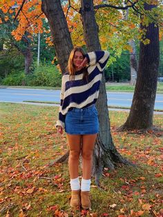 Cute Sweaters Fall Striped Crew Neck Sweater, Striped Crew Neck Sweater For Fall, Striped Sweater For Layering In Fall, Trendy Oversized Striped Sweater, Cozy Striped Sweater For Layering, Fall Striped Soft Knit Sweater, Trendy Striped Sweater For Fall, Oversized Striped Cozy Sweater, Striped Soft Knit Sweater For Fall