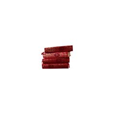 three red books stacked on top of each other