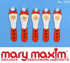 six red and white toothbrushes with santa claus on them