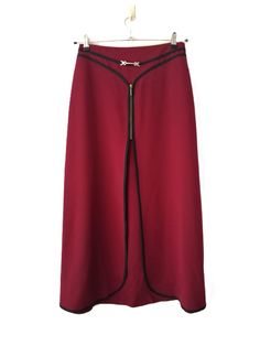 Vintage 90s  red maxi Skirt, A-line burgundy High Waist Skirt , loose fit elegant Wear, size M Waist: 76 cm/ 30 in Hips: 100 cm / 39 in Lenght: 94 cm/ 37 in Size tag: 40 EU Materials: 67% polyester , 30% cotton ,  3% lycra Condition: very good vintage condition Defects: none See more like this in my shop: https://www.etsy.com/shop/VintageInsparation?ref=seller-platform-mcnav ---------------------------- Be welcome to visit my other Etsy shop for handmade upcycled clothes and bags: https://www.et Red Maxi Skirt, Elegant Wear, Red Maxi, High Waist Skirt, Upcycle Clothes, Waist Skirt, Vintage 90s, High Waisted Skirt, Maxi Skirt