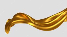 an abstract golden wave on a gray background with clippings to the left and right side