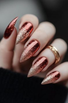 Red And Gold Nails, Latest Nail Designs, Mens Nails, Nails Arts, November Nails, Spring Nail Designs, Nice Nails, Brighter Days, Nails Christmas