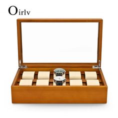 【Pure Solid Wood】The watch box is made of pure solid wood, Wooden products are durable and a classic match for rustic style. 【Fine Lining】Our watch case with unique modern design is the perfect combination of classic and function. The clear acrylic top is dust-proof, allowing your watch collection to be seen at a glance. With solid hardware and high-quality microfiber, it protects your watch from scratches while maintaining its beauty. 【Large Capacity】10 soft removable pillows for easy cleaning and maintenance. Dimensions: 34.0 x 30.0 x 9.35cm. It can meet most people's watch quantity needs. 【More Functions】There is enough space between the cover and the cushion to accommodate various sizes of watches. After removing the pillow, you can store AirPods, keys, rings, tie clips, pens, money, c Wood Watch Box, Wooden Watch Box, Premium Jewelry, Jewelry Organizer Storage, Watch Holder, Watch Storage, Watch Display, Bracelet Display, Wood Jewelry Box