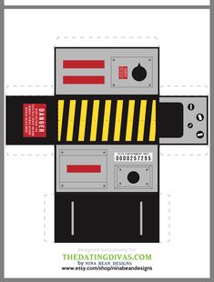 an info sheet with the instructions for how to make a paper robot that looks like it is