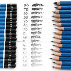 a bunch of pencils sitting next to each other