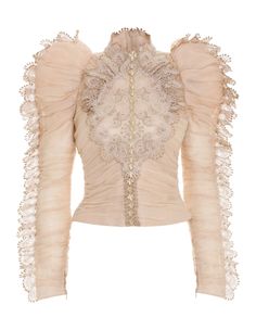 Kaleidoscope Lace Doily Blouse Buff Online | Zimmermann Australian Swimwear, Stand Collar Shirt, Boho Chic Design, Organza Blouse, Lace Doily, Silk Linen, Lace Doilies, Fall 2022, Beauty Trends