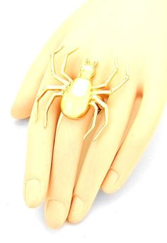 Checkout our #awesome product Halloween GOLD TONE METAL SPIDER STRETCH RING / AZRIHR073-GLD-HAL - Halloween GOLD TONE METAL SPIDER STRETCH RING / AZRIHR073-GLD-HAL - Price: $45.00. Buy now at http://www.arrascreations.com/halloween-gold-tone-metal-spider-stretch-ring-azrihr073-gld-hal.html Metal Spider, Stretch Ring, Theme Halloween, Halloween Spider, Gold Tone Metal, Bugs, Gold Tones, Fashion Jewelry, For Free