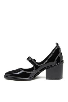 Leather upper, insole Rubber sole Plastic heel Buckle styling Imported | Mary Jane Heels by Kelsi Dagger Brooklyn in Grey, Women's, Size: 7.5, Leather/Plastic/Rubber at Anthropologie Plastic Heels, Mary Jane Heels, Shoe Shop, Mary Janes, Rubber Sole, Brooklyn, Heel Height, Anthropologie, Leather Upper