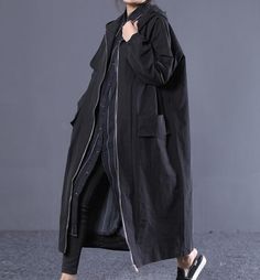 Long Women Casual Hooded Parka Plus Size Coat Jacket ,Custom make service available! Please feel free to contact us if you want custom made for this coat.Materials: cotton blendedMeasurement: One size fits all . length 115cmbust 138cm shoulder and Sleeve length 67cm Most of our dresses are made of cotton linen fabric, soft and breathy. loose dresses to make you comfortable all the time.Flattering cut. Makes you look slimmer and matches easily.Payment:We accept payment by paypal and credit card. Cheap Dark Wash Hooded Outerwear, Cheap Gray Outerwear With Drawstring Hood, Long Sweat Jacket, Winter Coats For Women, Plus Size Coat, Loose Dresses, Plus Size Coats, Design Drawings, Hooded Parka