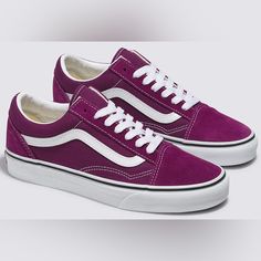 New With Out Box Vans - Old Skool Shoes | Dark Purple Size Mens 7.5-Women’s 9 Vans Classic Skate Shoe And The First To Bare The Iconic Side Stripe Durable Upper Made With Suede, Canvas And Textile Light Collar Padding Traditional Vulcanized Sole Construction; Flexible And With Great Boardfeel Eva Foam Footbed Provides Cushioning Vans Original Waffle Tread Bottoms Offers Superior Grip Gymclo Van Shoes, Vans Original, Box Van, Skate Shoe, Vans Classic, Eva Foam, Vans Old Skool, Womens Vans, Side Stripe