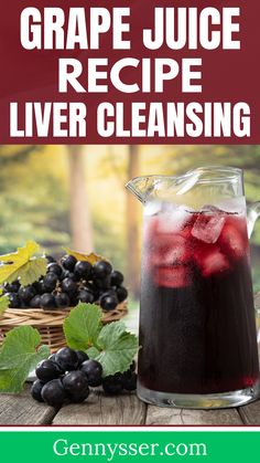 Grape Detox Juice Recipe Grape Juice Recipe, Liver Detox Drink, Liver Cleanse Juice, Healthy Liver Diet, Cleanse Juice, Liver Diet