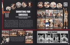 an article from the sports illustrated magazine shooting for success, featuring photos of basketball players