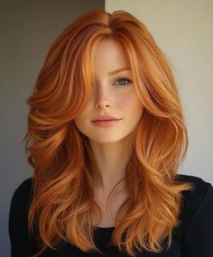 Copper Ombre, Red Copper Hair Color, Auburn Highlights, Copper Blonde, Light Auburn, Seamless Hair Extensions