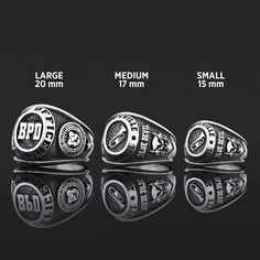 High School Ring, Class Ring, Personalized University Ring, Graduation University Ring, Customized High School Ring, College Class Ring 🎓 Handcrafted Silver Graduation Rings 🎓 ✅ Made of 925 Sterling Silver ✅ Dimensions: 20mm Large, 17mm Medium, 15mm Small ✅ Weight: ±18gr Large, ±11gr Medium, ±9gr Small 🎉Celebrate your academic achievements in style with these exquisite handmade silver graduation rings. Meticulously crafted with attention to detail, these rings are the perfect way to commemorate your journey and mark this significant milestone. Product Features: 🔶 High-Quality Silver: Each ring is expertly crafted using premium-grade 925 sterling silver, ensuring durability and timeless beauty. 🔶 Customizable Design: Personalize your graduation ring with the option to engrave your name Gia Certified Oval Collectible Ring, Gia Certified Platinum Collectible Rings, Gia Certified Round Band Jewelry For Promise Ring, Gia Certified Round Promise Ring, Engraved Platinum Fine Jewelry Ring, Engraved Platinum Ring Fine Jewelry, Adjustable White Gold Rings With Vvs Clarity, Adjustable White Gold Ring With Vvs Clarity, Platinum Open Ring Gift