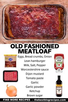 an old fashioned meatloaf recipe with ingredients