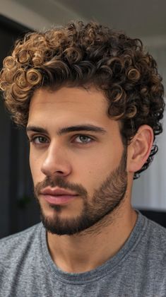 short curly mens hairstyles Framing Highlights