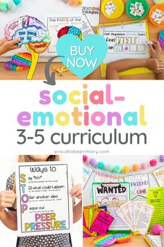 Help your 3rd, 4th, or 5th grade elementary students develop healthy social-emotional skills with my Mind + Heart Social-Emotional Learning Curriculum. My curriculum comes with community building activities, discussion starter cards, anchor chart materials, classroom posters, engaging activities, and more! You can buy my social emotional learning curriculum right here! Social Emotional Curriculum, Positive Environment, Social Emotional Activities, Social Emotional Learning Activities, Social Emotional Development