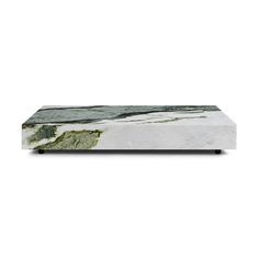 a white and green marble coffee table