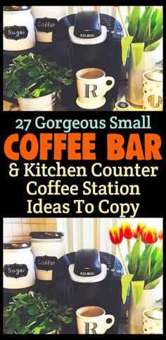 coffee bar and kitchen station ideas to copy