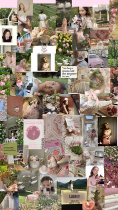 a collage of photos with flowers and pictures