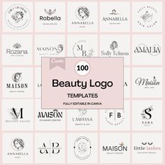 the top 100 beauty logo templates