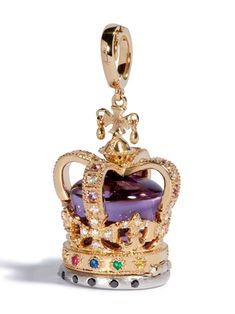 Coronation Crown, Crown Charm, Elephant Charm, Locket Charms, Brown Diamond, Amethyst Necklace, Body Jewellery, Amethyst Stone, Yellow Diamond