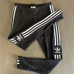 Never Worn Before Soft Fabric And Lightweight Track Pants/Leggings From Adidas. Size Medium Adidas Stretch Sweatpants For Spring, Adidas Fitted Sweatpants For Spring, Adidas Stretch Pants With Three Stripes, Adidas Trendy Stretch Bottoms, Trendy Stretch Adidas Bottoms, Trendy Adidas Bottoms, Casual Black Cotton Leggings, Adidas Stretch Activewear For Loungewear, Stretch Adidas Bottoms For Streetwear