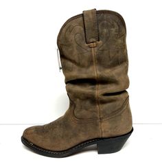 Durango Womens Slouch Western Boots Brown Leather Size 9m New Without The Original Box Df Boots Brown, Brown Leather Boots, Western Boots, Cowboy Boots, Bootie Boots, The Original, Brown Leather, Original Box, Ankle Boots