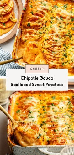 cheesy chipotle goudaa scalloped sweet potatoes