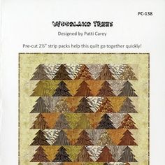 a book with an image of trees on the front and back cover, which reads woodland trails designed by patti carry