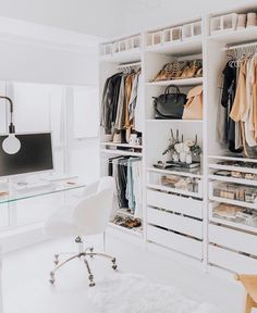 the closet is full of clothes and other things to buy for someone's house