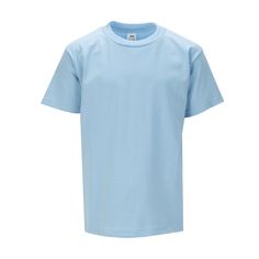 Simple t-shirts for easy styling. Built comfortably with 100% cotton, these t-shirts have a crewneck, breathable feel, and a regular fit for a wide range of motion. These Pro Club Solid Crew Neck t-shirts for youth come in all your favorite colors to match all of your fits. Classic crewneck with a relaxed collar for comfort. Medium-weight natural 100% USA cotton is breathable and keeps you comfortable all day long. Regular fit sits slightly loose on the body for a wide range of motion. Double-ne Tshirt Bleu, Pro Club Shirts, Pro Club, Soccer Shop, Light Blue Shirts, Simple Tshirt, Club Shirts, Short Jacket, Range Of Motion