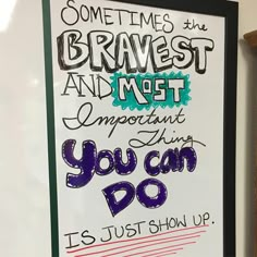 a white board with some writing on it